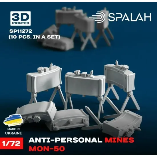 Spalah 11272 1/72 Set Of Scale Models Anti-personnel Mines Mon-50 10 Pcs Resin Model