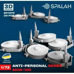 Spalah 11372 1/72 Set Of Scale Models Anti-personnel Mines Mon-100 10 Pcs Resin Model