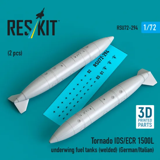 Reskit Rsu72-0272 1/72 Tornado F3/Gr1/Gr4 1500l Underwing Fuel Tanks Riveted Raf/Rsaf