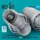 Reskit RSU72-0300 1/72 F‑15 Eagle/Strike Eagle A, B, C, D, E early, J F100-PW-220 closed exhaust nozzles for Revell kit