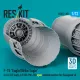 Reskit RSU72-0301 1/72 F‑15 Eagle/Strike Eagle A, B, C, D, E early, J F100-PW-220 open exhaust nozzles for Hasegawa kit