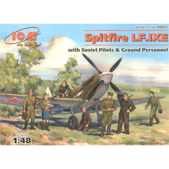 Spitfire LF.IXE with Soviet pilots & ground personnel 1/48 ICM 48802