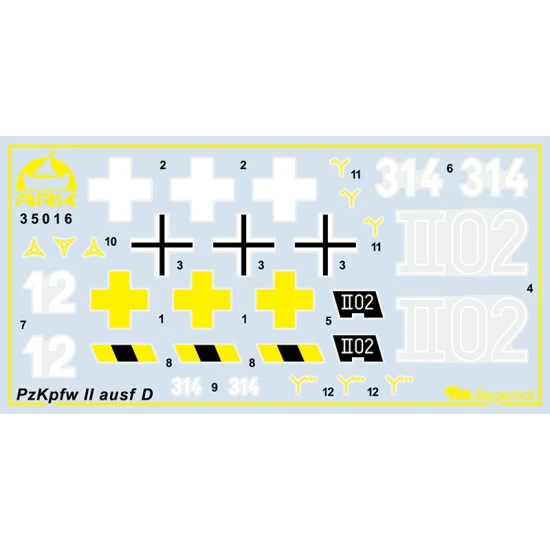 Pz.Kpfw II Ausf.D German light tank 1/35 Ark Models 35016