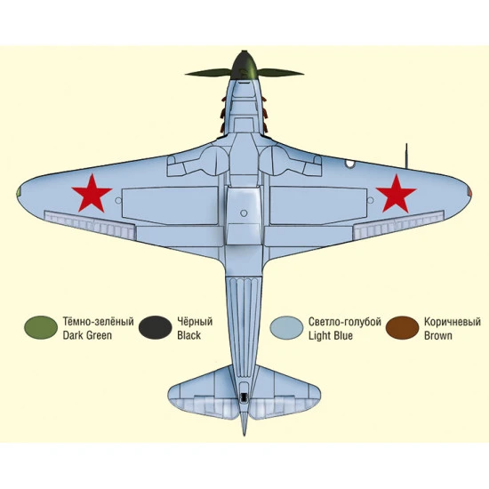 Yakovlev Yak-7B Russian fighter, ace P. Pokryshev 1/48 Ark Models 48011