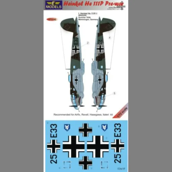 Lf Models C72242 1/72 Heinkel He 111p Pre-war