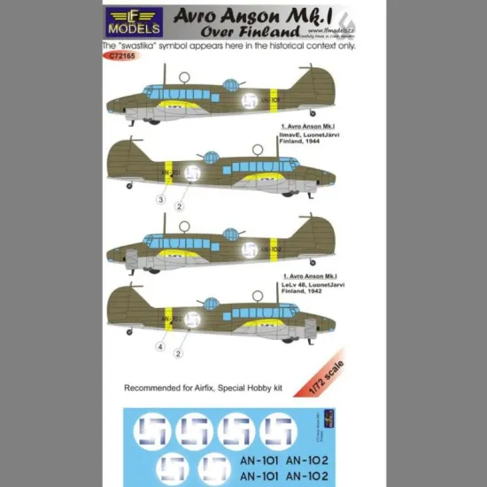 Lf Models C72278 1/72 Avro Anson Mk.i. Over Findland