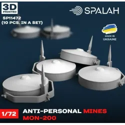 Spalah 11472 1/72 Set Of Scale Models Anti-personnel Mines Mon-200 10 Pcs Resin Model