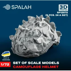 Spalah 12572 1/72 Set Of Scale Models Camouflage Helmet 5 Pcs Resin Model