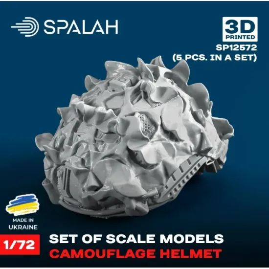Spalah 12572 1/72 Set Of Scale Models Camouflage Helmet 5 Pcs Resin Model
