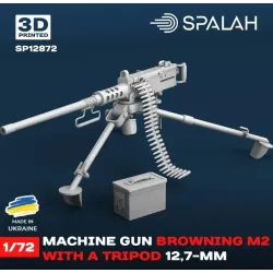 Spalah 12872 1/72 Scale Model Machine Gun Caliber 12/7-mm Browning M2 With A Tripod Resin Model