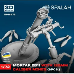 Spalah 16572 1/72 Scale Model Mortar 2b11 With 120-mm Caliber Mines Resin Model