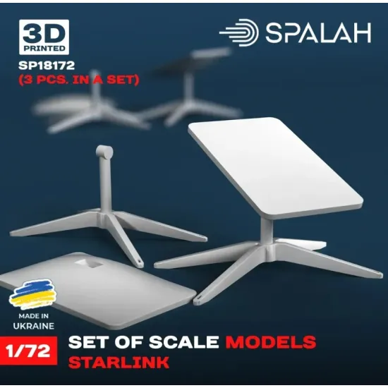 Spalah 18172 1/72 Set Of Scale Models Starlink Terminals 3 Pcs Resin Model