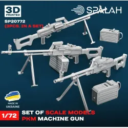 Spalah 20772 1/72 Set of scale models PKМ machine gun 3 pcs Resin model