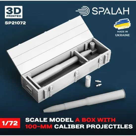 Spalah 21072 1/72 Scale Model Of Box With 100-mm Caliber Projectiles Resin Model
