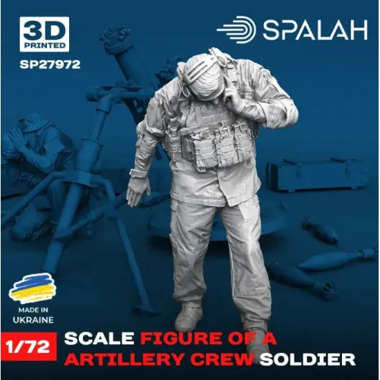 Spalah 27972 1/72 Scale Figure Artillery Crew Soldier Resin Model