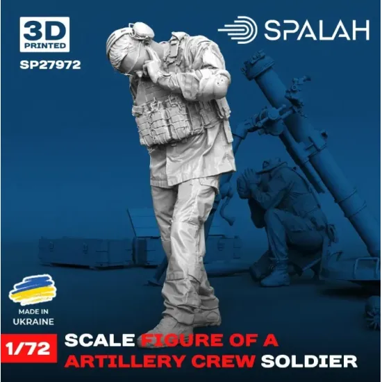 Spalah 27972 1/72 Scale Figure Artillery Crew Soldier Resin Model