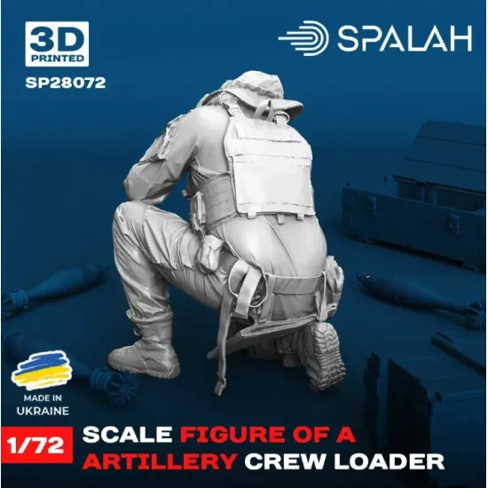 Spalah 28072 1/72 Scale Figure Artillery Crew Loader Resin Model