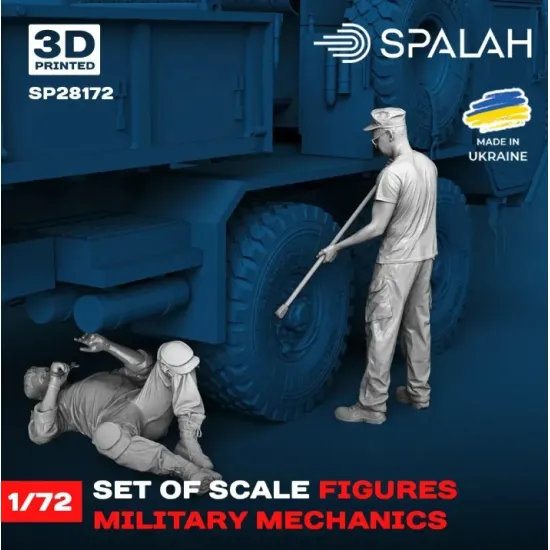 Spalah 28172 1/72 Set Of Scale Figures Military Mechanics Resin Model