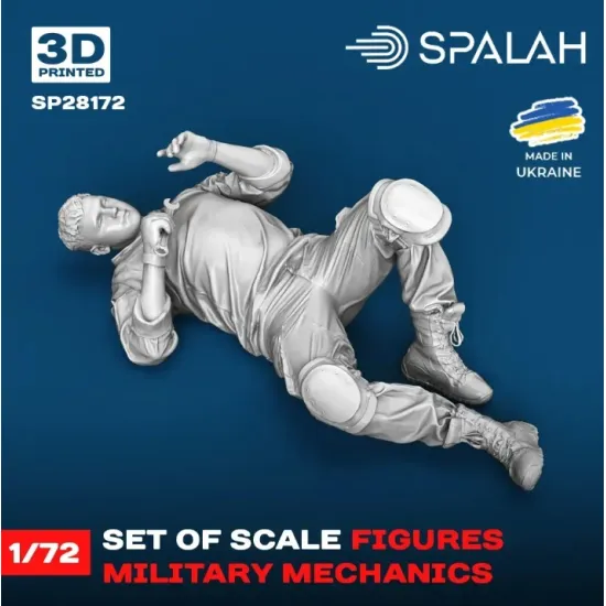Spalah 28172 1/72 Set Of Scale Figures Military Mechanics Resin Model