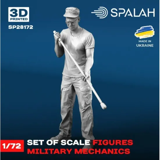 Spalah 28172 1/72 Set Of Scale Figures Military Mechanics Resin Model
