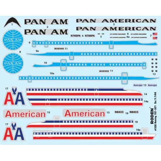 Roden 338 1/144 Boeing 707-321 Pan American Plastic Model Kit
