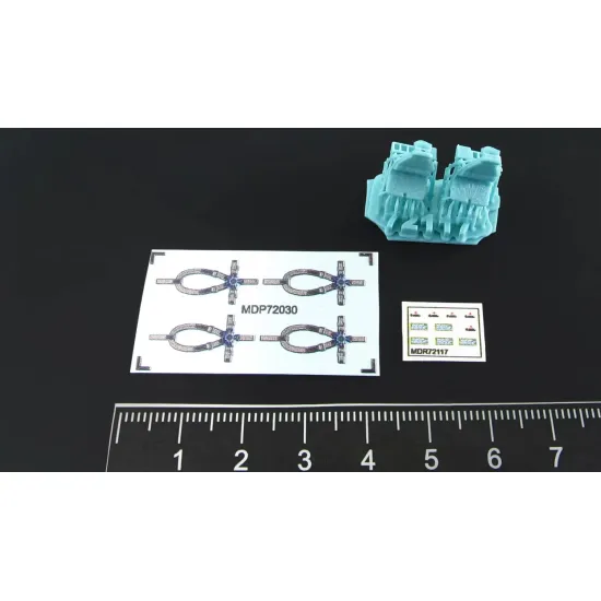 Metallic Details Mdr72117 1/72 Pilot Seats For Uh-60 Sh-60 Mh-60 Early Accessories Kit