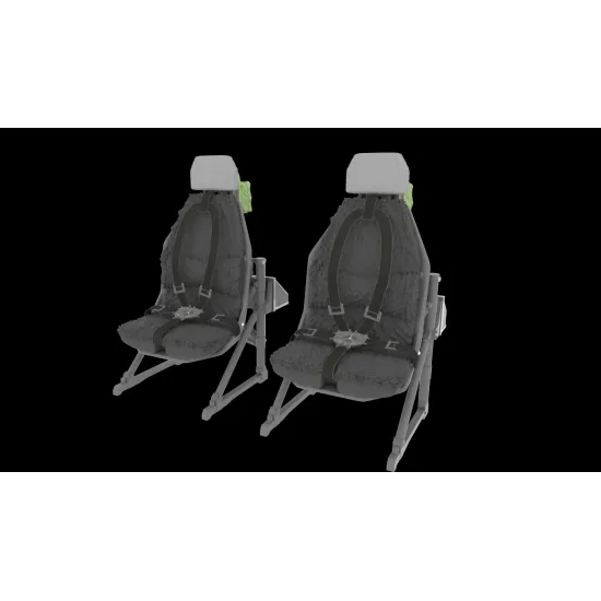 Metallic Details Mdr72117 1/72 Pilot Seats For Uh-60 Sh-60 Mh-60 Early Accessories Kit
