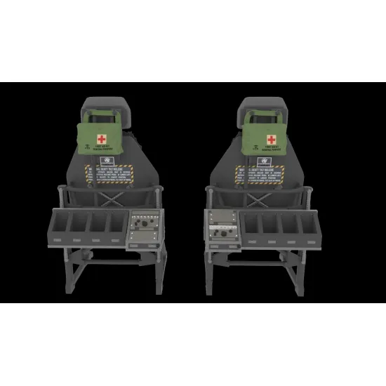 Metallic Details Mdr72117 1/72 Pilot Seats For Uh-60 Sh-60 Mh-60 Early Accessories Kit