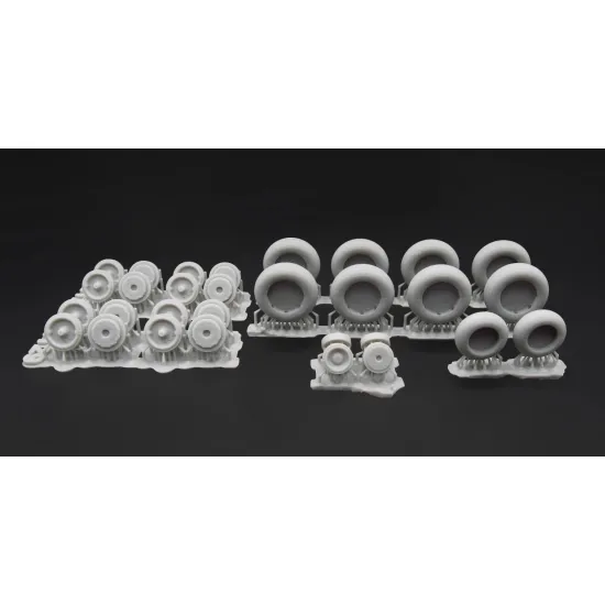 Metallic Details Mdr72129 1/72 Il-18 20 22 38 Wheels Amodel Accessories Kit