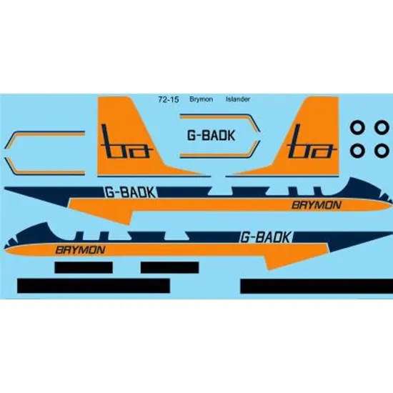 26decals 72-15 1/72 Brymon Islander Decal For Aircraft