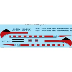 26decals 72-40 1/72 Braathens Douglas Dc-3 Decal For Aircraft