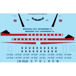 26decals 72-41 1/72 Braathens Fokker F-27 Decal For Aircraft