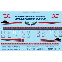 26decals 72-68 1/72 Braathens Boeing 737-200 Decal For Aircraft
