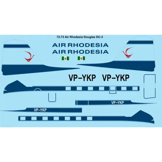 26decals 72-73 1/72 Air Rhodesia Douglas Dc-3 Decal For Aircraft