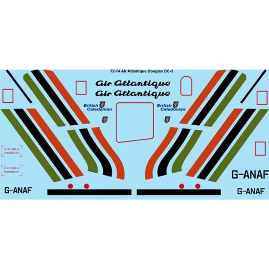 26decals 72-74 1/72 Air Atlantique Douglas Dc-3 Decal For Aircraft