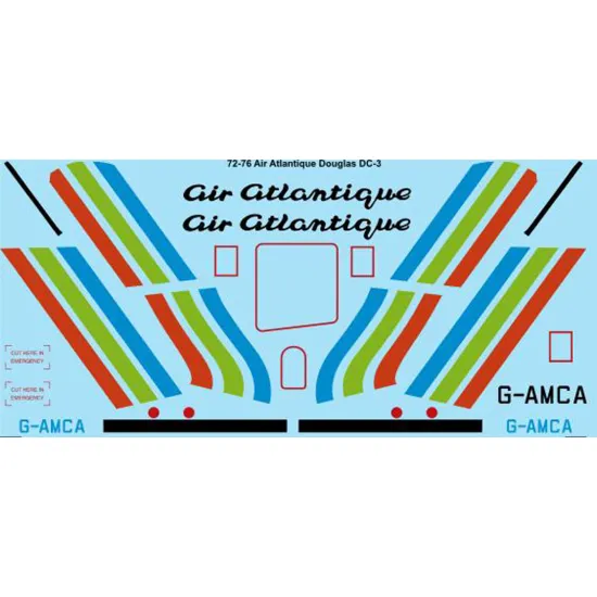 26decals 72-76 1/72 Air Atlantique Douglas Dc-3 Decal For Aircraft