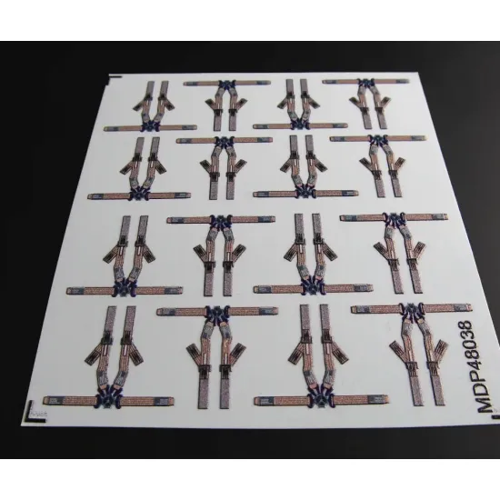 Metallic Details Mdp48038 1/48 Cabin Seatbelt For Uh-60 Black Hawk Set For 15 Seats