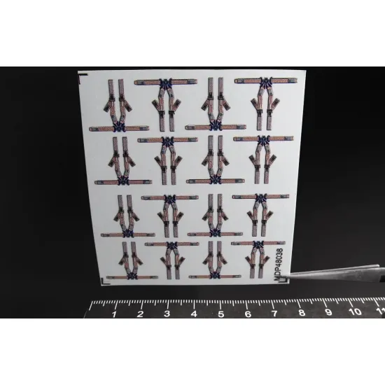 Metallic Details Mdp48038 1/48 Cabin Seatbelt For Uh-60 Black Hawk Set For 15 Seats