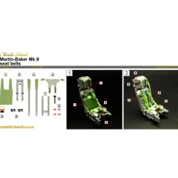 Metallic Details Mdp48040 1/48 3d Seatbelt Decals For Martin-baker Mk 9 Ejection Seat Set For 2 Seats Sepecat Jaguar Buccaneer Hawk Mirage F1 Canberra Cold War Jets