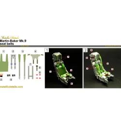 Metallic Details Mdr48281 1/48 Martin-baker Mk9 Ejection Seats 3d Printed Detail Set For 2 Seats For Sepecat Jaguar Mirage F1 Hawk T1 Buccaneer S2 Early Tornado Aircraft Models