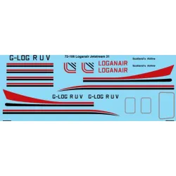 26decals 72-106 1/72 Decal Loganair Jetstream Accessories For Aircraft
