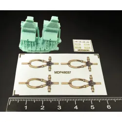 Metallic Details Mdr48290 1/48 Pilot Seats For Uh-60 Black Hawk Sh-60 Seahawk Mh-60 Early Version 3d Printed Detail Set For 2 Seats Helicopter Cockpit Upgrade For Scale Models
