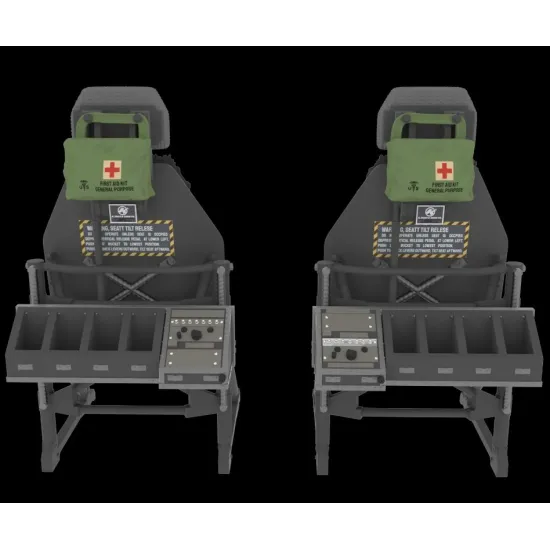 Metallic Details Mdr48290 1/48 Pilot Seats For Uh-60 Black Hawk Sh-60 Seahawk Mh-60 Early Version 3d Printed Detail Set For 2 Seats Helicopter Cockpit Upgrade For Scale Models