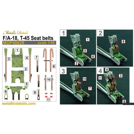 Metallic Details Mdr48291 1/48 Martin-baker Mk 14 Ejection Seats 3d Printed Detail Set For 2 Seats For F/A-18 Hornet And T-45 Goshawk Aircraft Models