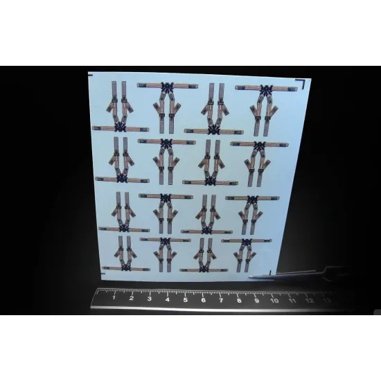 Metallic Details Mdp35001 1/35 3d Cabin Seatbelt Decals For Uh-60 Black Hawk Set For 15 Seats