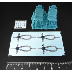Metallic Details Mdr3528 1/35 Pilot Seats For Uh-60 Sh-60 Mh-60 Late 3d Printed Detail Set