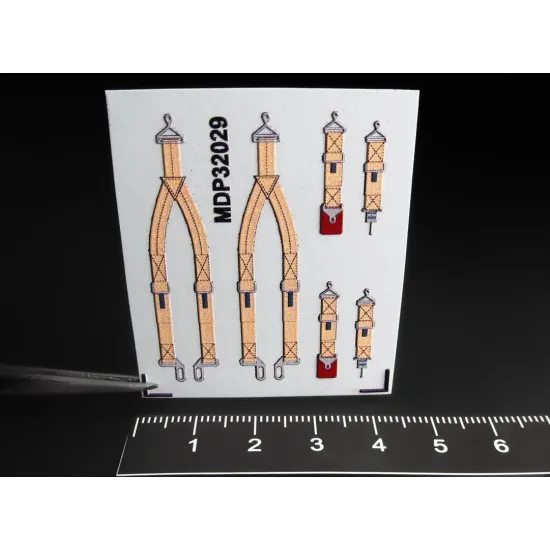 Metallic Details Mdp32029 1/32 3d Pilot Seatbelt Decals For P-47 Thunderbolt P-51 Mustang Set For 2 Seats