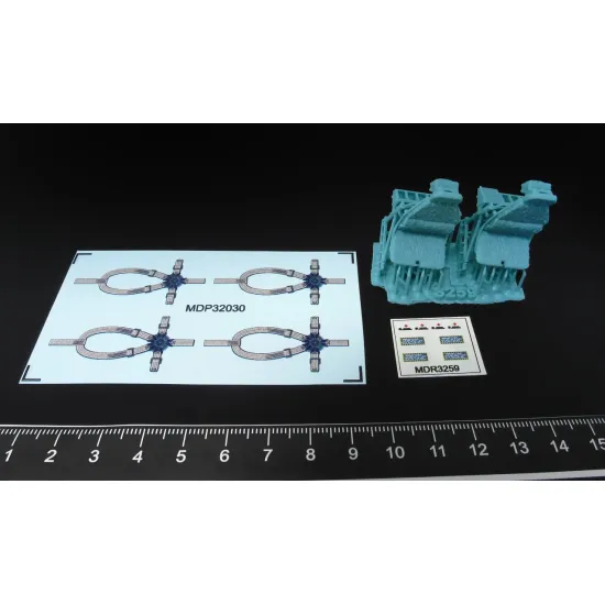 Metallic Details Mdr3259 1/32 Pilot Seats For Uh-60 Sh-60 Mh-60 Early 3d Printed Detail Set