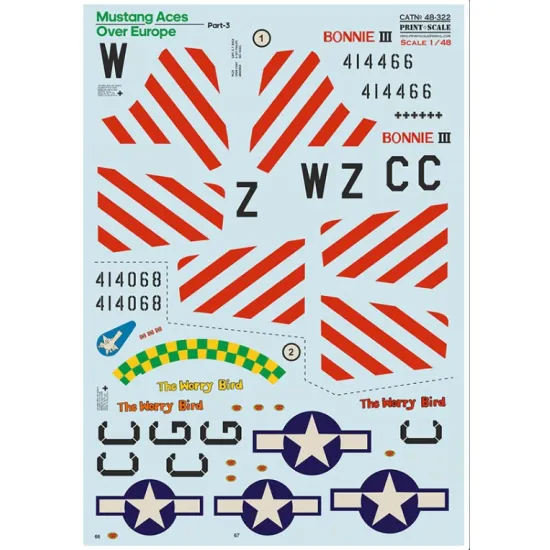 Print Scale 48-322 1/48 P-51 Mustang Aces Over Europe Part 3