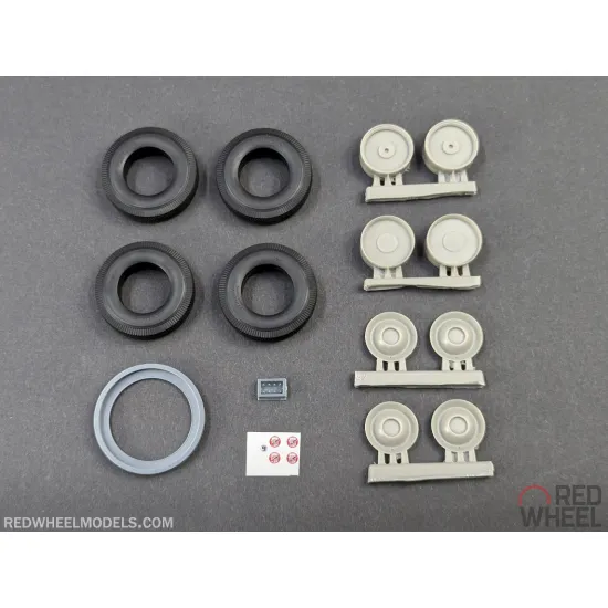 Red Wheel 25005 1/25 47-52 Cadillac Sombrero Wheels Set Resin Model